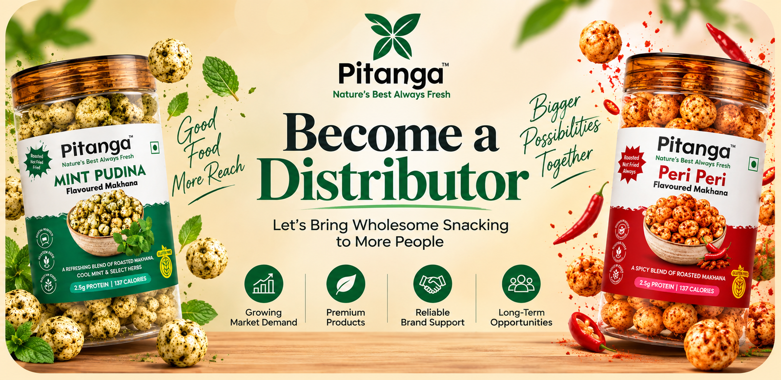 Become a Pitanga Foods distributor and bring wholesome snacking to more people