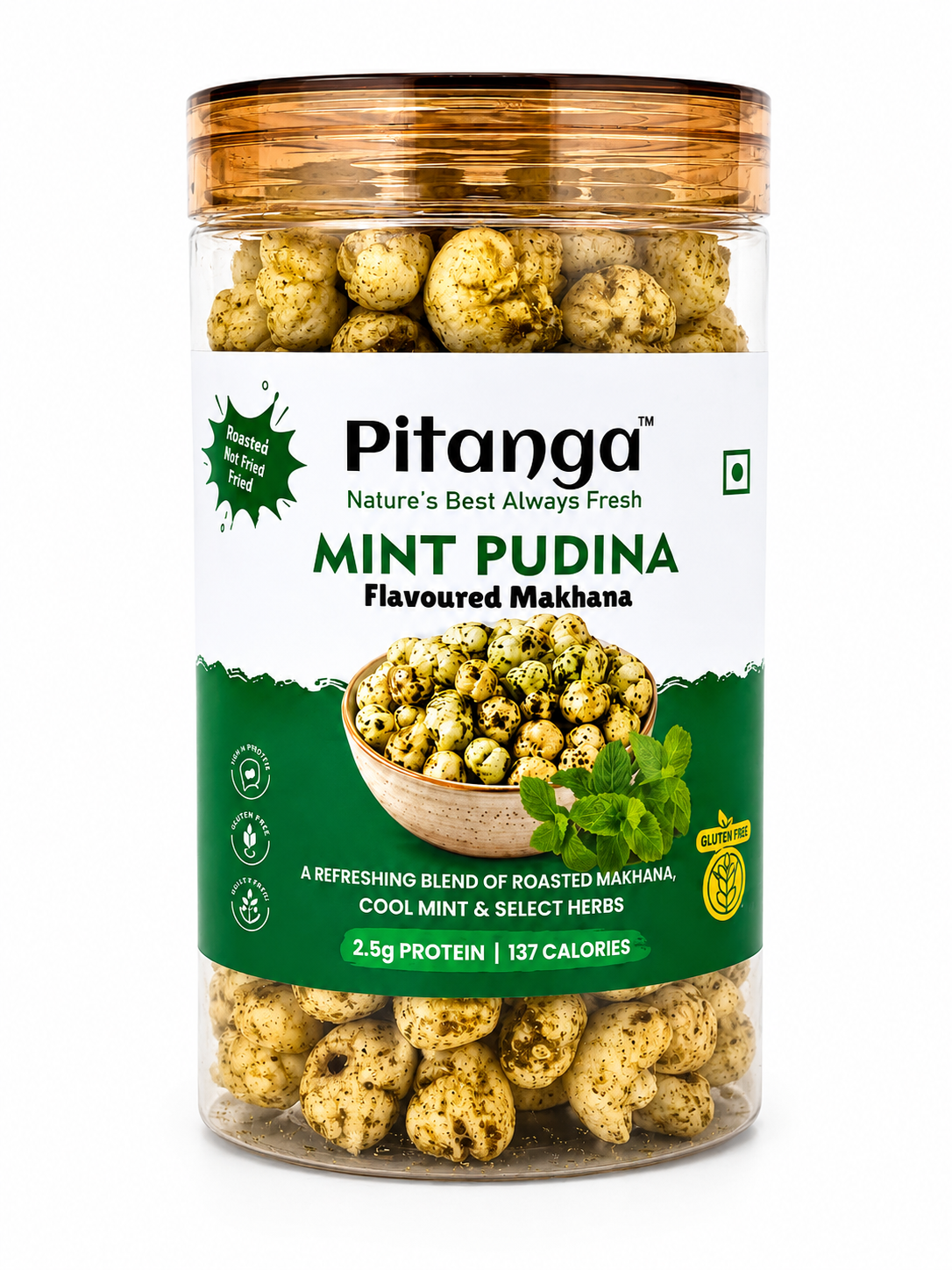 Pitanga Mint Pudina Flavoured Makhana jar
